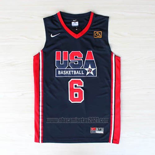 Camiseta USA 1992 Patrick Ewing #6 Negro